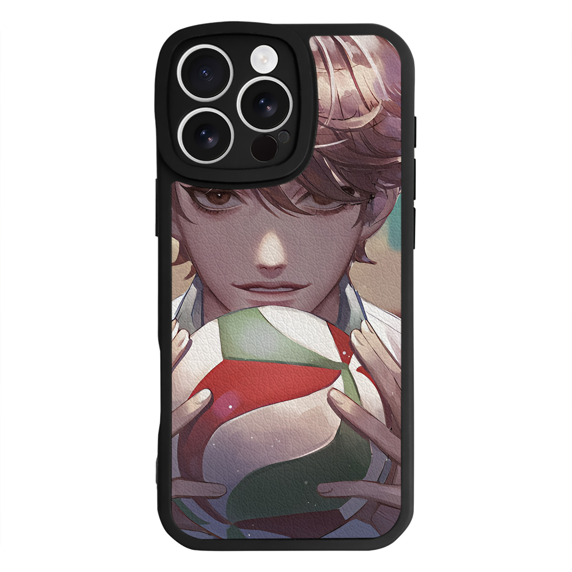 （画像用） ハイキュー!! Haikyu!! 【iPhone 16シリーズ対応】シリコンスマホケース（レザー調） 材質：シリコン